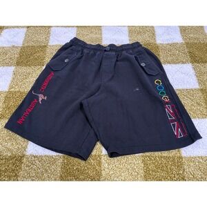Coogi Authentic Australian Black Sweat Shorts Mens XL Embroidered Logo Cargo